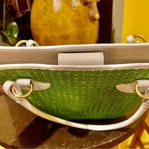 Green white Inge purse